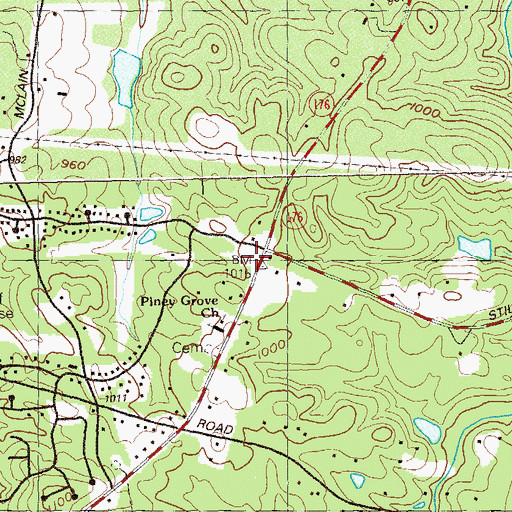 Topographic Map of Brookstone Village Shopping Center, GA
