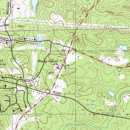 Topographic Map of Cobb County Fire and Emergency Services Station 18, GA