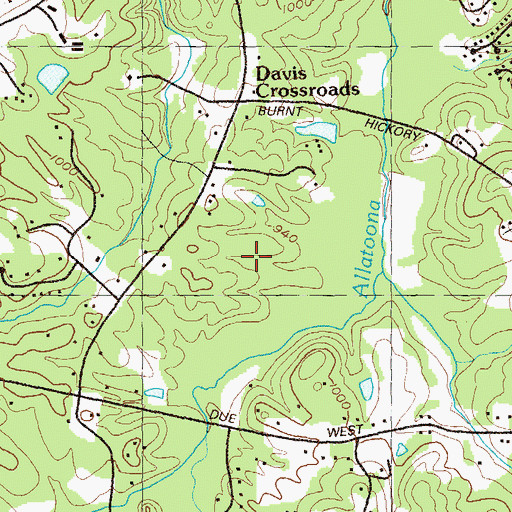 Topographic Map of Lost Mountain Middle School, GA