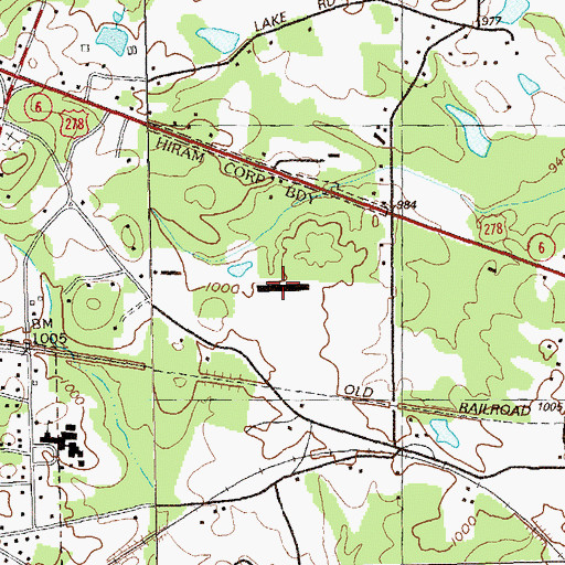 Topographic Map of Metromont Shopping Center, GA