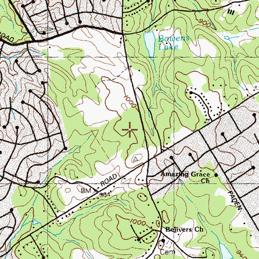 Topographic Map of Kanoheda Elementary School, GA