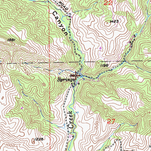 Topographic Map of Riggs Canyon, CA