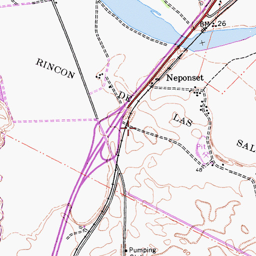 Topographic Map of Rincon de las Salinas, CA