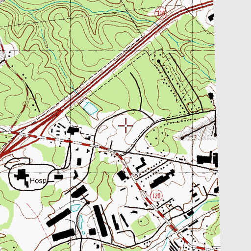 Topographic Map of Springfield Park Shopping Center, GA