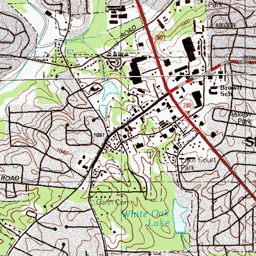 Topographic Map of Smyrna Fire Department Station 2, GA