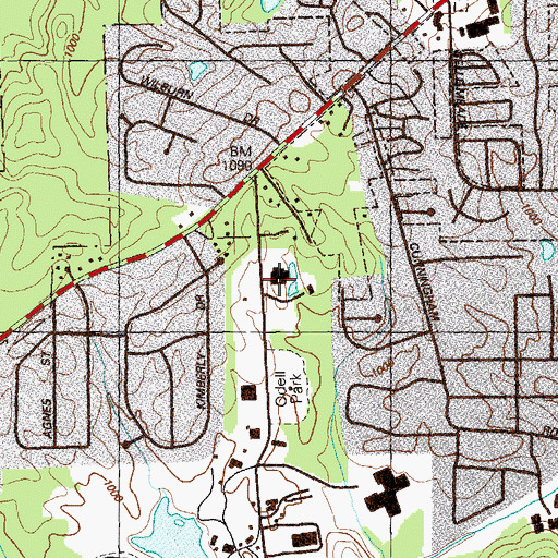 Topographic Map of Georgia Department of Public Safety, GA