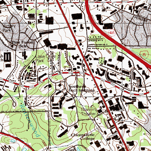 Topographic Map of Georgia State Training Academy, GA