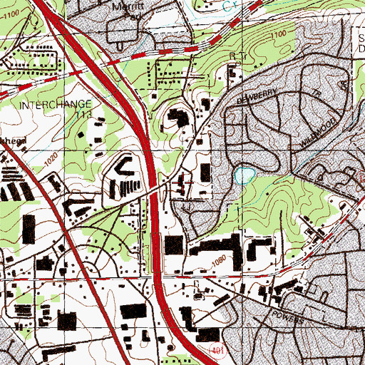 Topographic Map of Gresham Road Post Office, GA