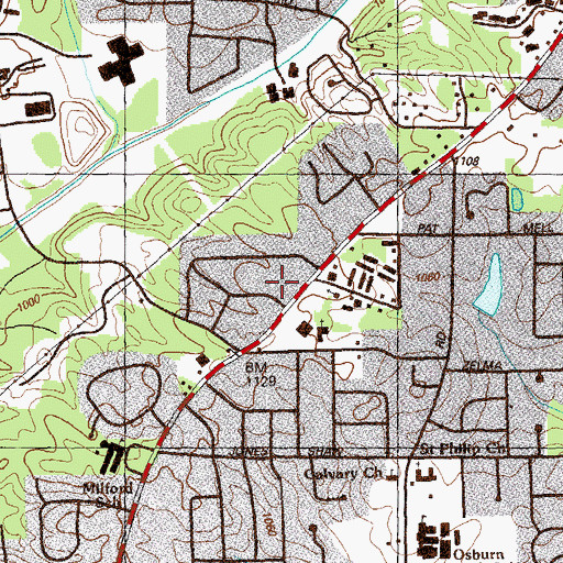 Topographic Map of In His Image Christian Academy, GA