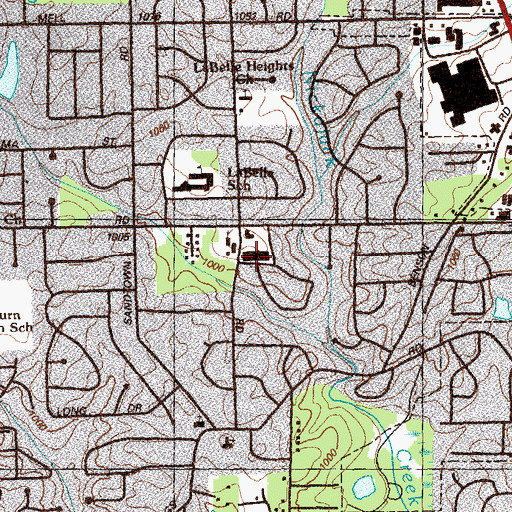 Topographic Map of Jones Shaw Square Shopping Center, GA