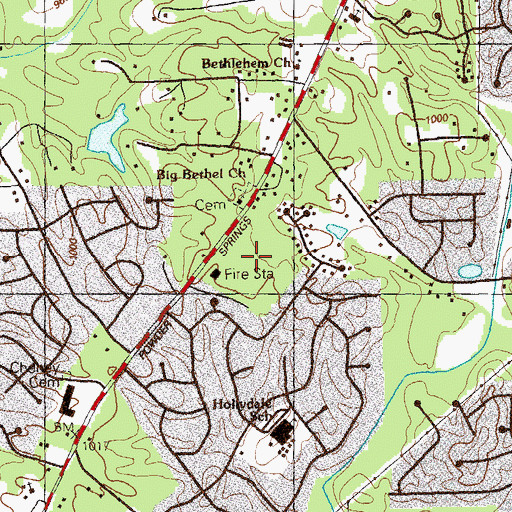 Topographic Map of Smitha Middle School, GA