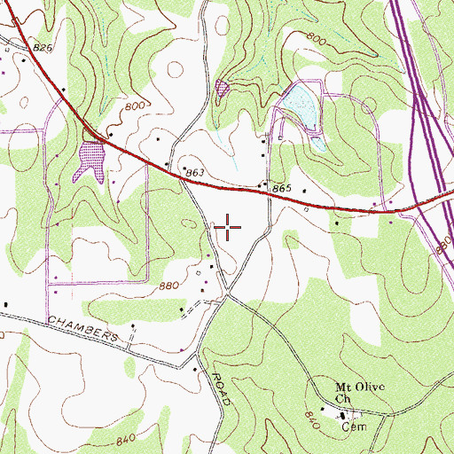 Topographic Map of Community Christian School, GA