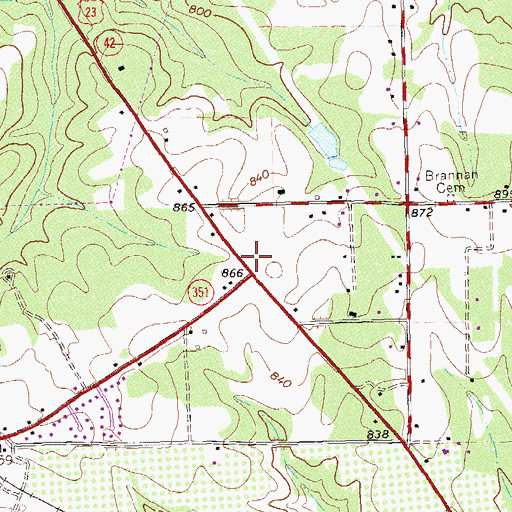 Topographic Map of Eagles Landing Church of God, GA