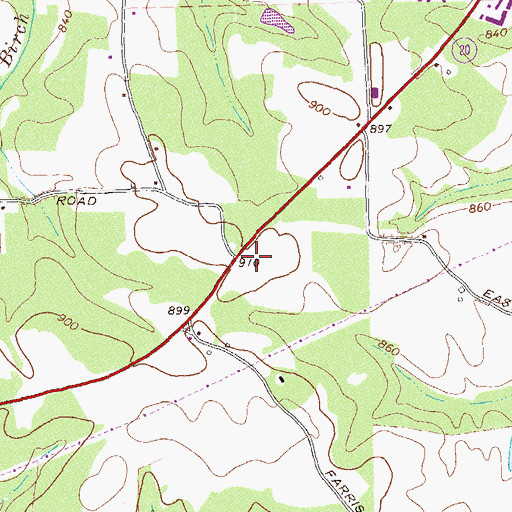 Topographic Map of Henry County Chamber of Commerce, GA