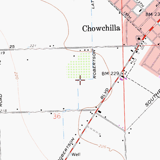 Topographic Map of Robertson Lateral, CA