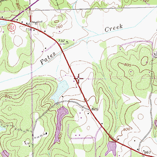 Topographic Map of Jodeco United Methodist Church, GA