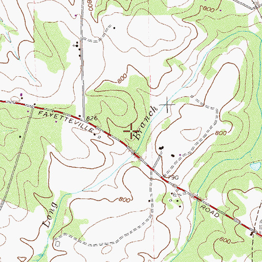 Topographic Map of McDonough West Shopping Center, GA