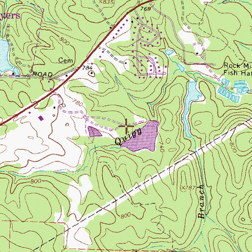 Topographic Map of Conyers Commerce Center, GA