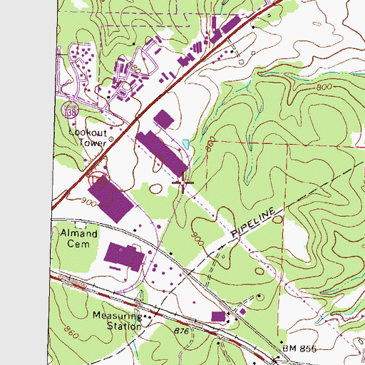 Topographic Map of Sarasota Commerce Center, GA