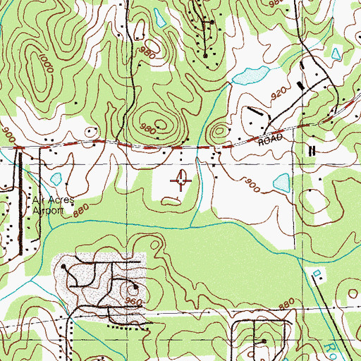 Topographic Map of Arnold Mill Elementary School, GA