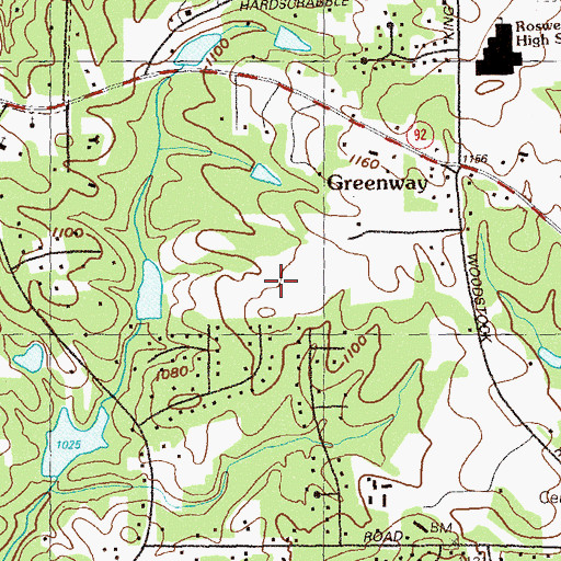Topographic Map of Blessed Trinity Catholic High School, GA