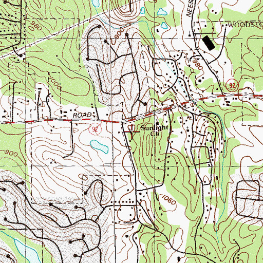Topographic Map of Cherokee Christian School, GA