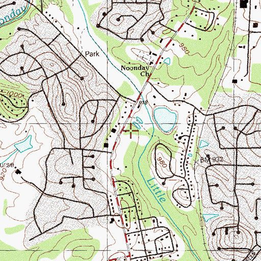 Topographic Map of Pathways Academy, GA