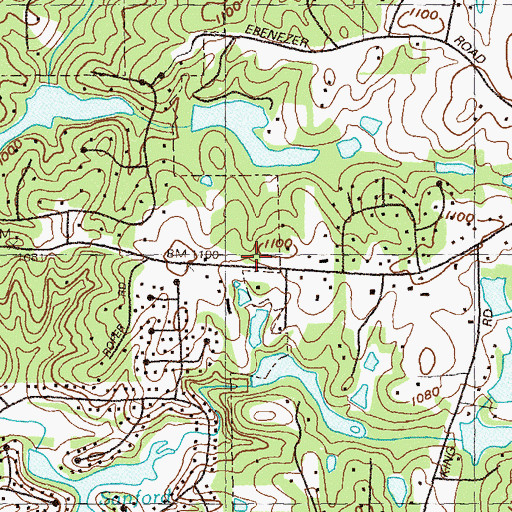 Topographic Map of Roswell Fire Department Station 6, GA