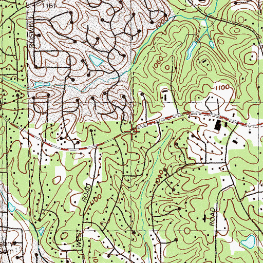 Topographic Map of Village Montessori School, GA