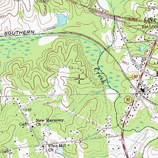Topographic Map of Hiram High School, GA