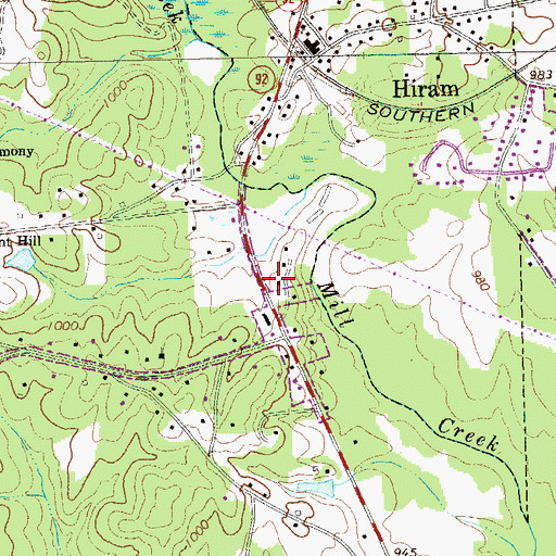 Topographic Map of Maude P Ragsdale Library, GA