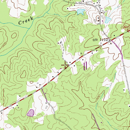 Topographic Map of Paulding County Fire and Rescue Bureau Station 5, GA