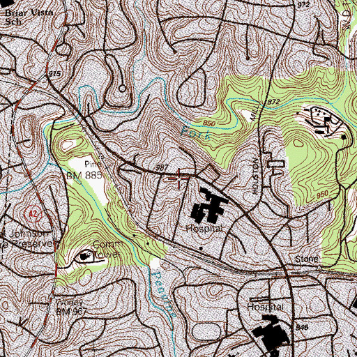 Topographic Map of DeKalb County Fire and Rescue Department Station 1, GA
