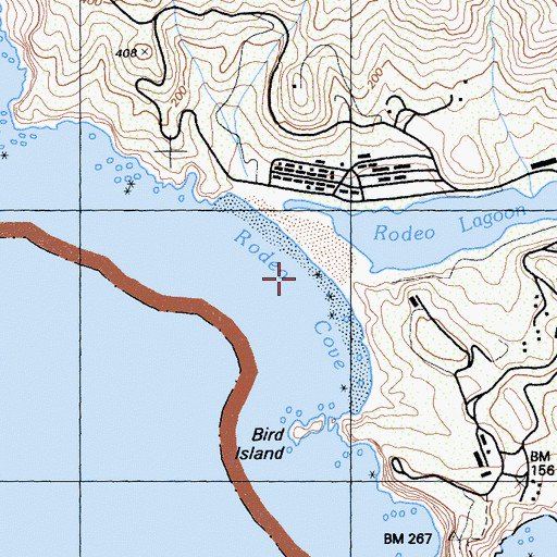 Topographic Map of Rodeo Cove, CA