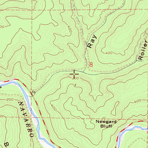 Topographic Map of Roller Gulch, CA