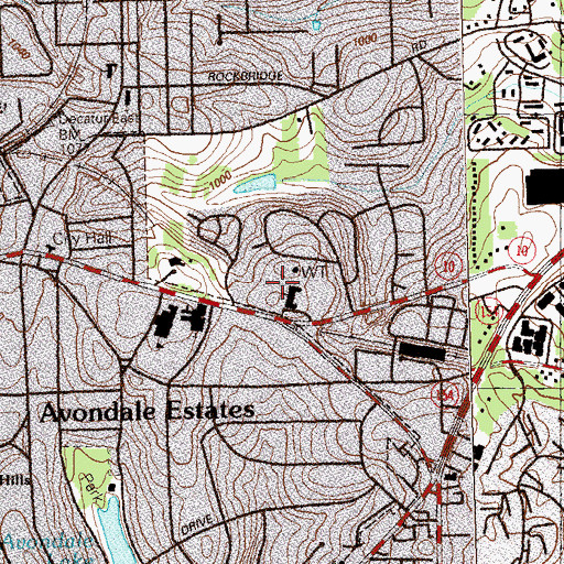 Topographic Map of International Community Charter School, GA