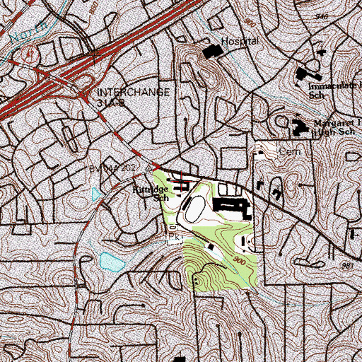 Topographic Map of International Student Center, GA