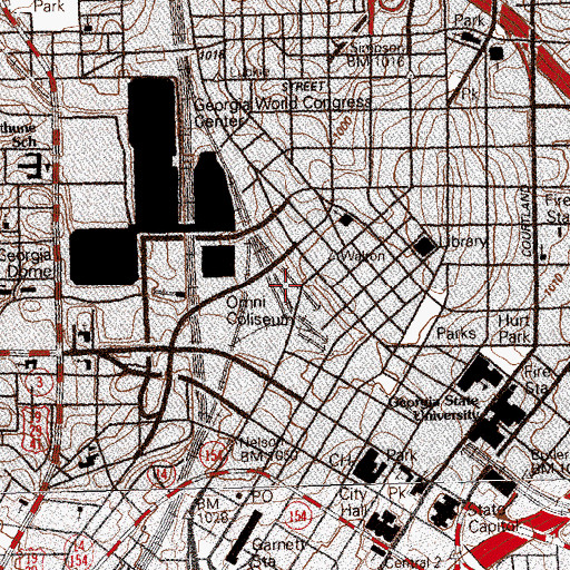 Topographic Map of Federal Center Post Office, GA
