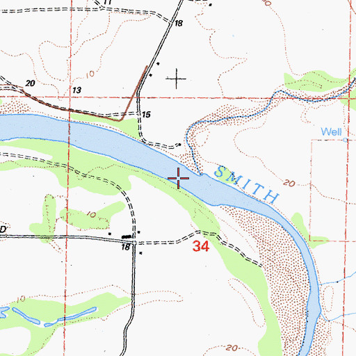 Topographic Map of Rowdy Creek, CA