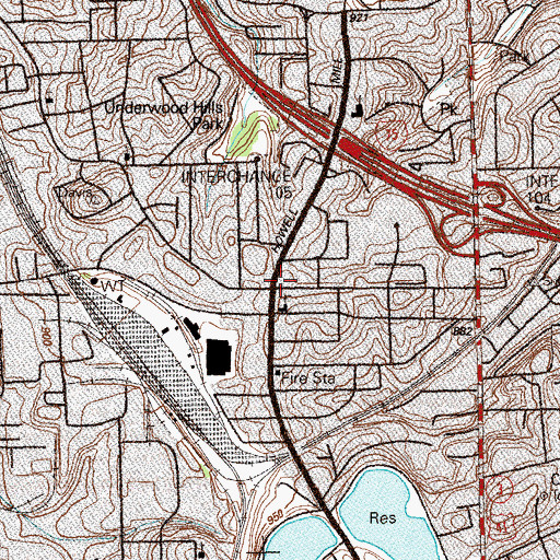 Topographic Map of Howell Mill Post Office, GA