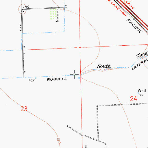 Topographic Map of Russel Lateral, CA