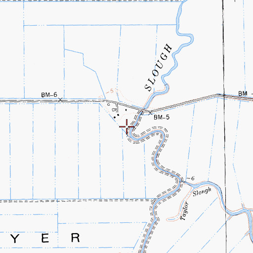 Topographic Map of Ryer Island, CA