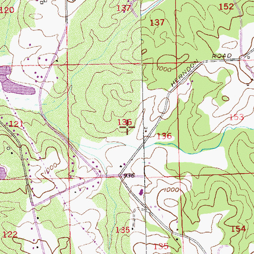 Topographic Map of Bear Creek Middle School, GA
