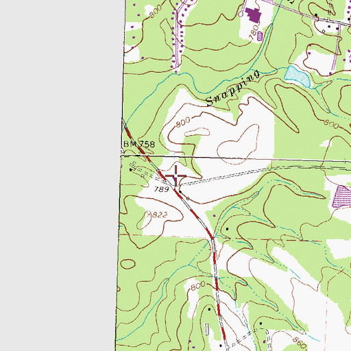 Topographic Map of Rockdale County Fire Department Station 3, GA