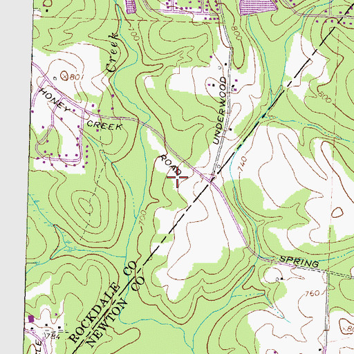 Topographic Map of Young Americans Christian School, GA