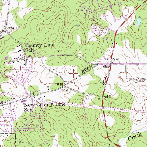 Topographic Map of Anointed Word Christian School, GA