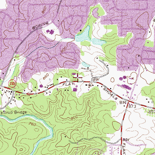 Topographic Map of Cathedral Academy, GA