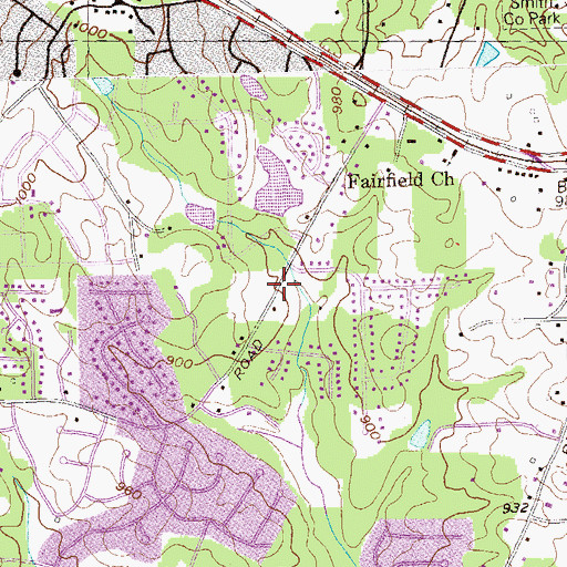 Topographic Map of Christ Our Hope Catholic Church, GA