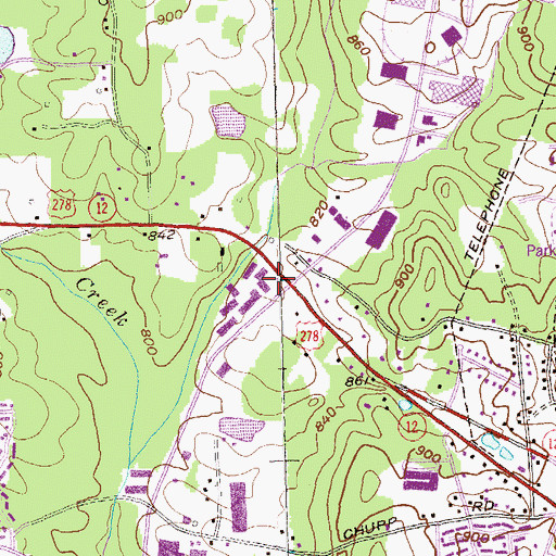 Topographic Map of DeKalb County Fire and Rescue Department Station 14, GA