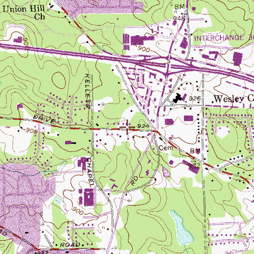 Topographic Map of Love The Children Christian School, GA